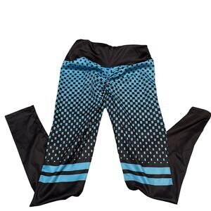 Blue and Black leggings L